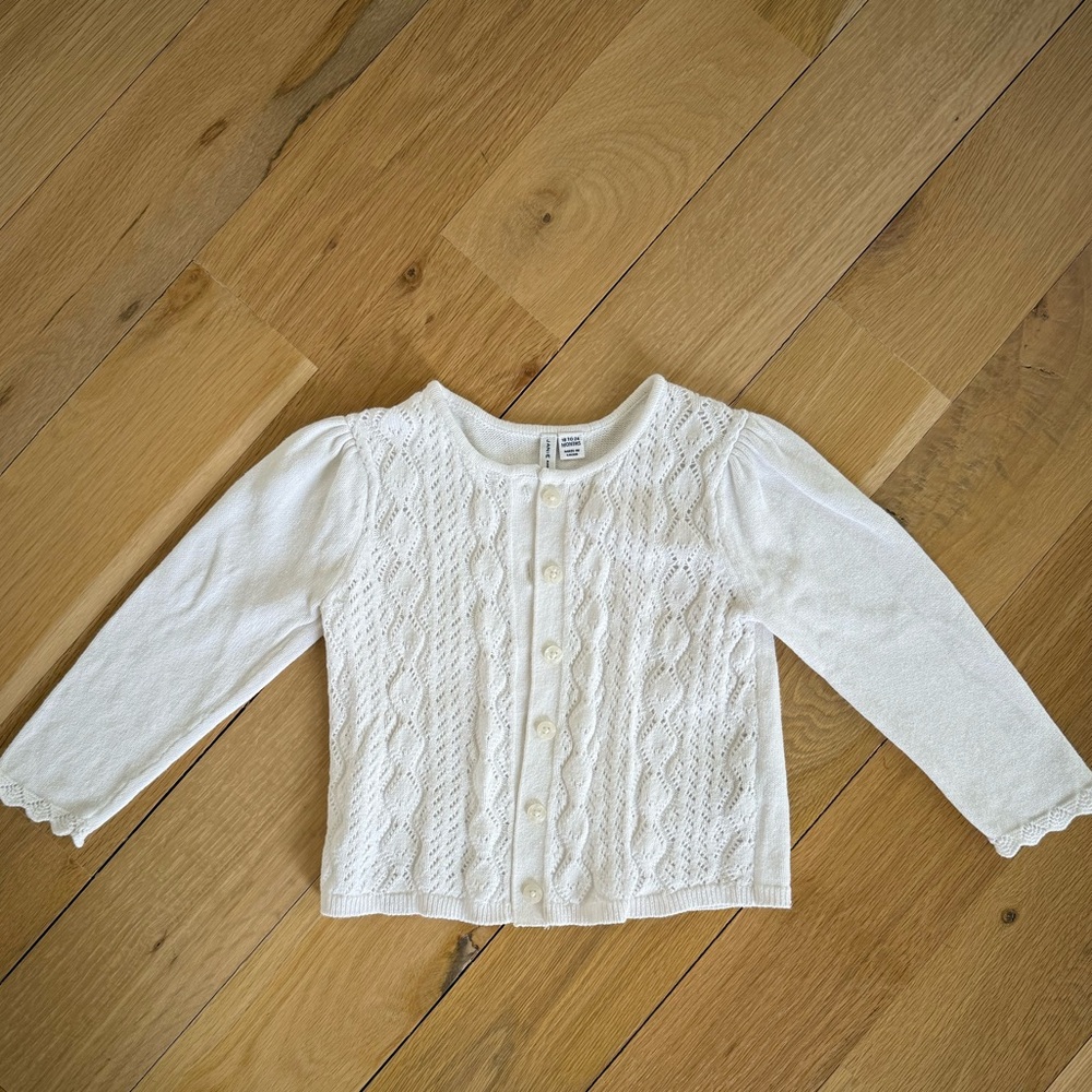 Janie and Jack Pointelle Knit Cardigan